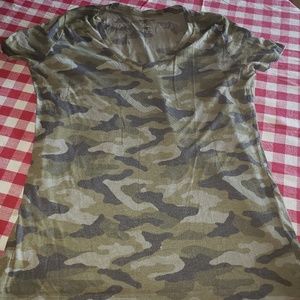 Girls camouflage V-neck Arizona short sleeve shirt